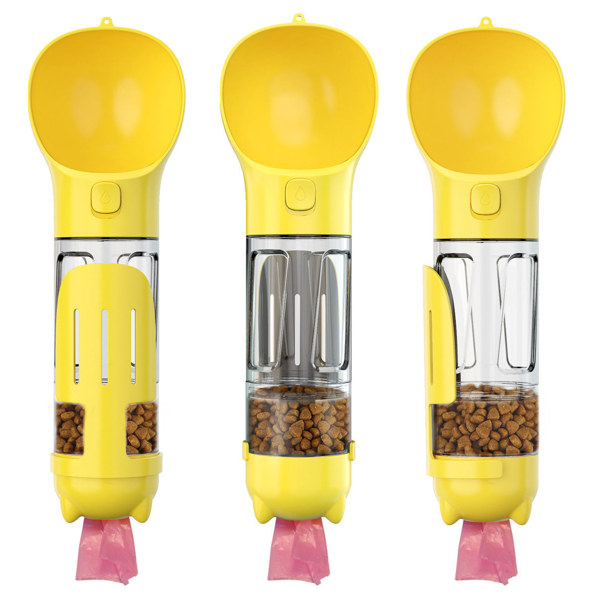 300 500ml Portable Multifunction Dog Water Bottle Food Feeder For