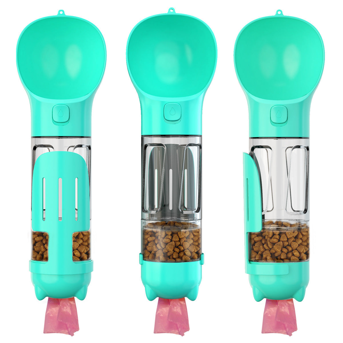 300 500ml Portable Multifunction Dog Water Bottle Food Feeder For