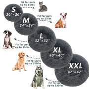 Donut Dog Bed - Calming Anti-Anxiety Pet Cushion for Small to Large Dogs
