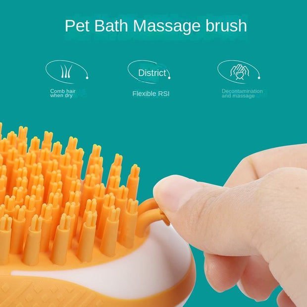 2-in-1 Pet SPA Bath Brush - Silicone Massage Comb for Dogs & Cats