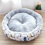 Round Padded Pet Bed - Soft Cotton Litter for Dogs & Cats
