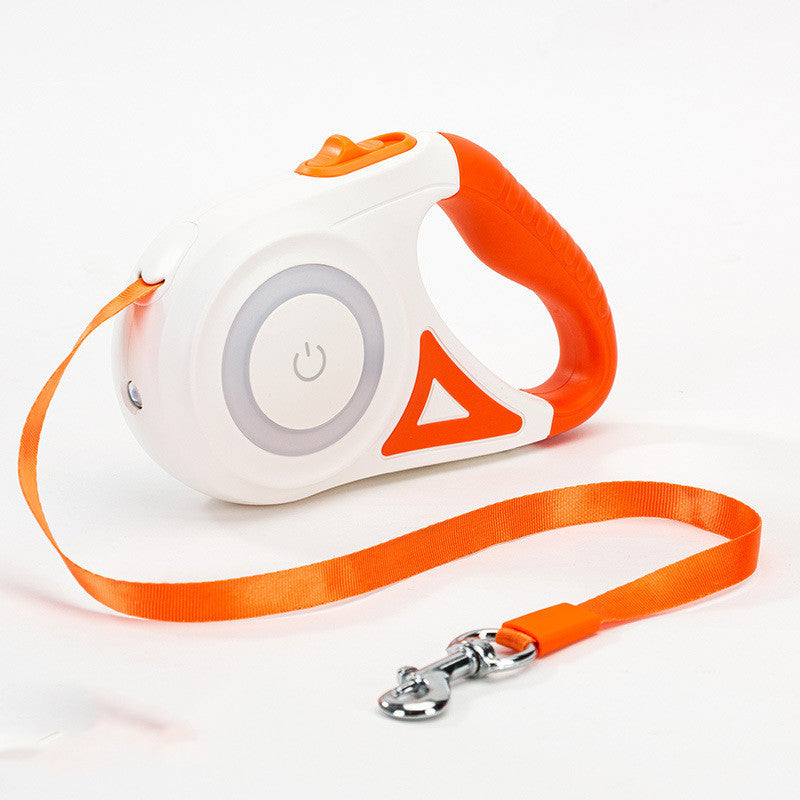 Dog Retractable Leash with Spotlight and Traction Rope
