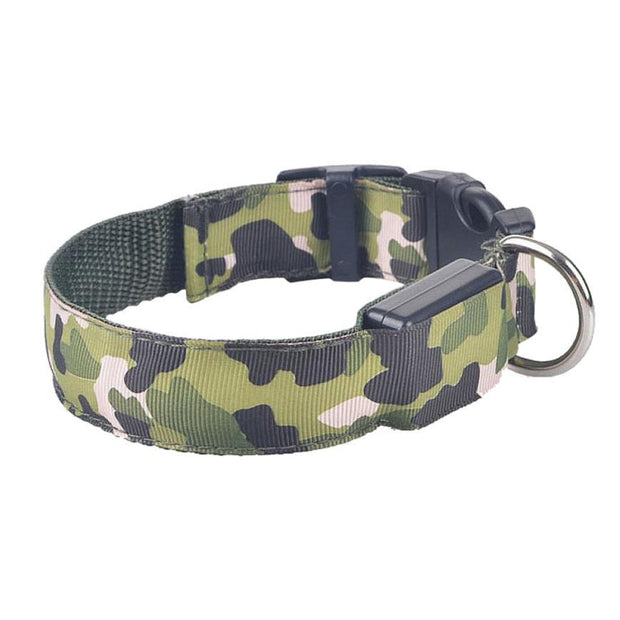 LED Camouflage Dog Collar - Night Safety Luminous Pet Collar
