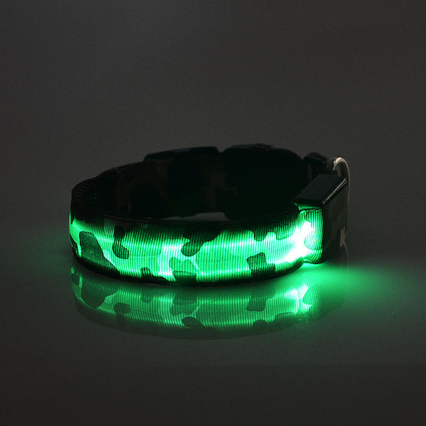 LED Camouflage Dog Collar - Night Safety Luminous Pet Collar