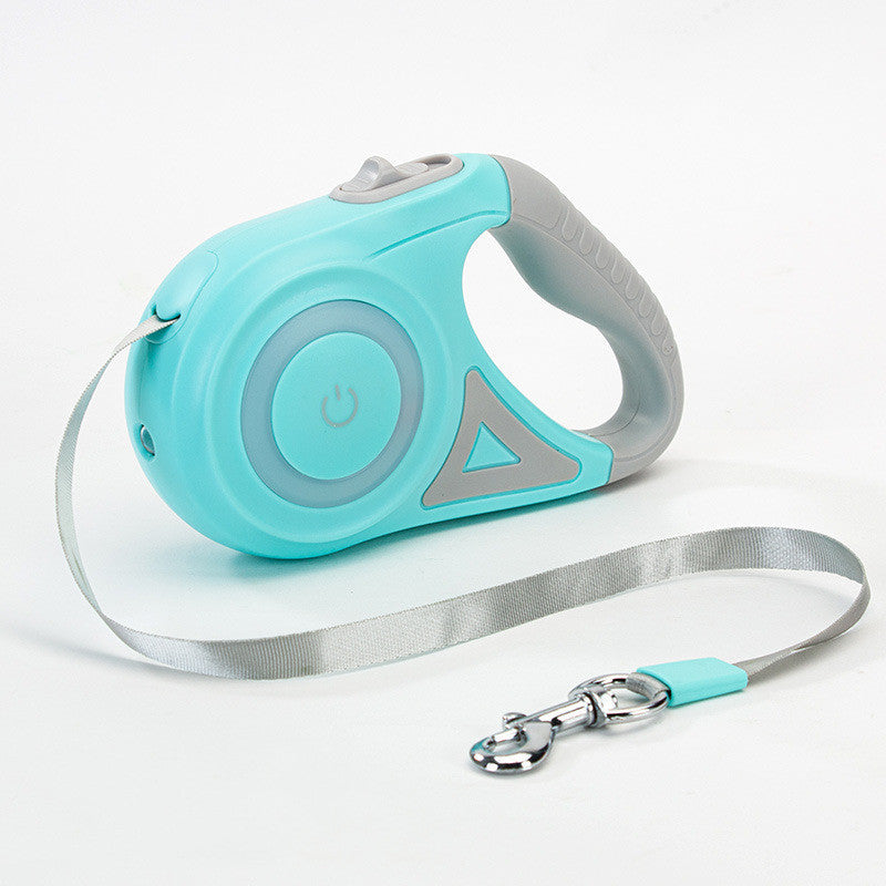 Dog Retractable Leash with Spotlight and Traction Rope