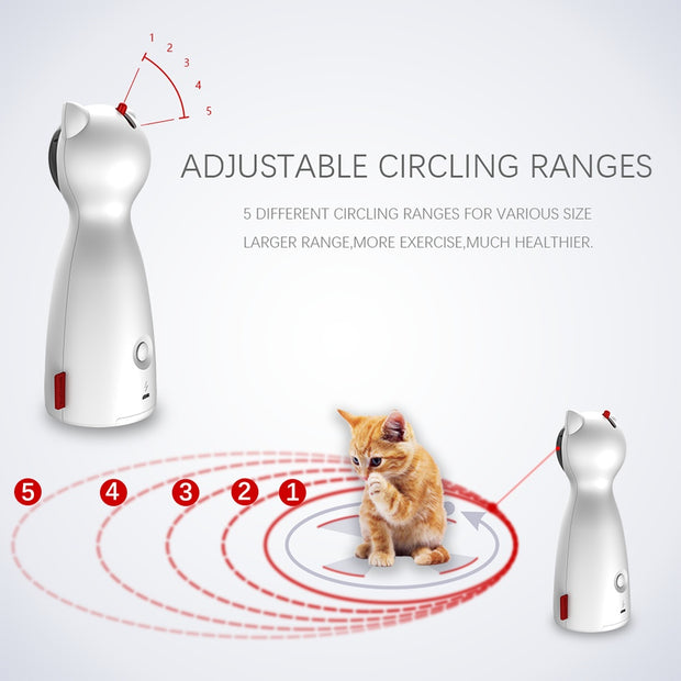 Smart LED Laser Cat Toy - Automatic Interactive Exercise Trainer