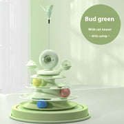 Interactive 4-Level Cat Tower with Rolling Balls - Premium Play Center