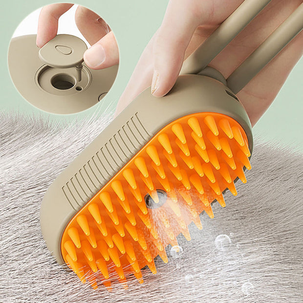 3-in-1 Electric Steam Brush - Professional Pet Grooming with Spray Technology