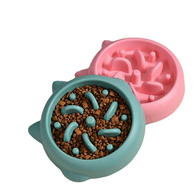 Anti-Choking Slow Feeder Bowl for Dogs & Cats - Puzzle Feeding Dish