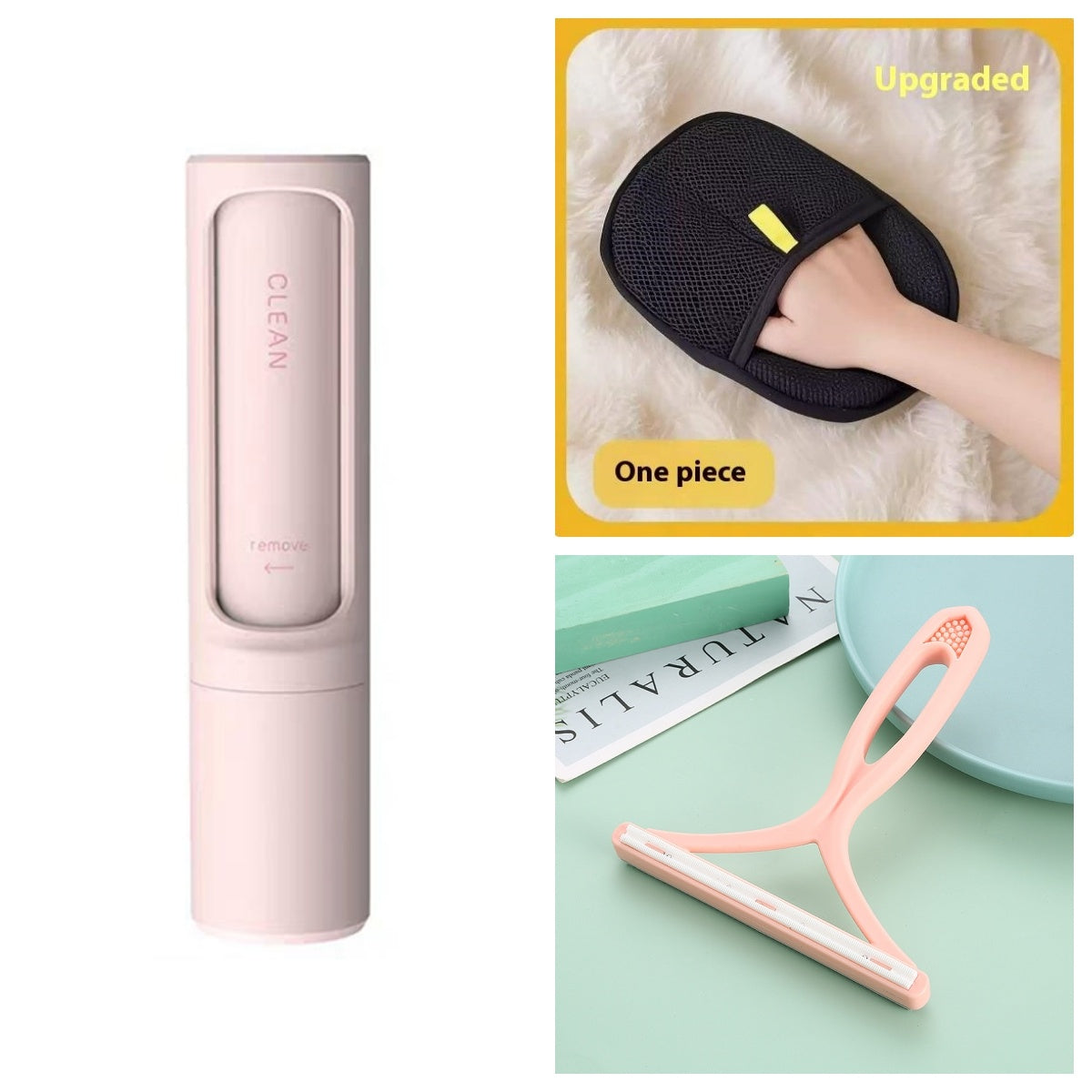 2-1 Reusable Portable Roller Pet Hair Remover Brush