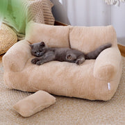Luxury Cat Bed Sofa - Premium Winter Warm Pet Nest for Cats & Small Dogs