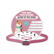 Pink luminous pet collar with insect repellent for night safety
