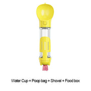 3-in-1 Portable Dog Water Bottle & Food Feeder - 300/500ml Travel Bowl