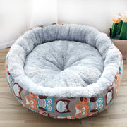 Round Padded Pet Bed - Soft Cotton Litter for Dogs & Cats
