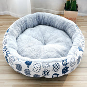Round Padded Pet Bed - Soft Cotton Litter for Dogs & Cats