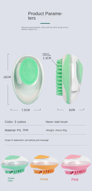 2-in-1 Pet SPA Bath Brush - Silicone Massage Comb for Dogs & Cats