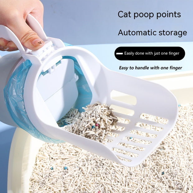 Wide Cat Litter Scoop with Refill Bags - Large Litter Box Shovel