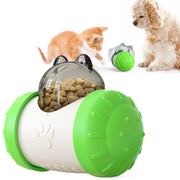 Slow feeder interactive toy in green for dogs and cats food dispensing