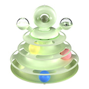 Interactive 4-Level Cat Tower with Rolling Balls - Premium Play Center