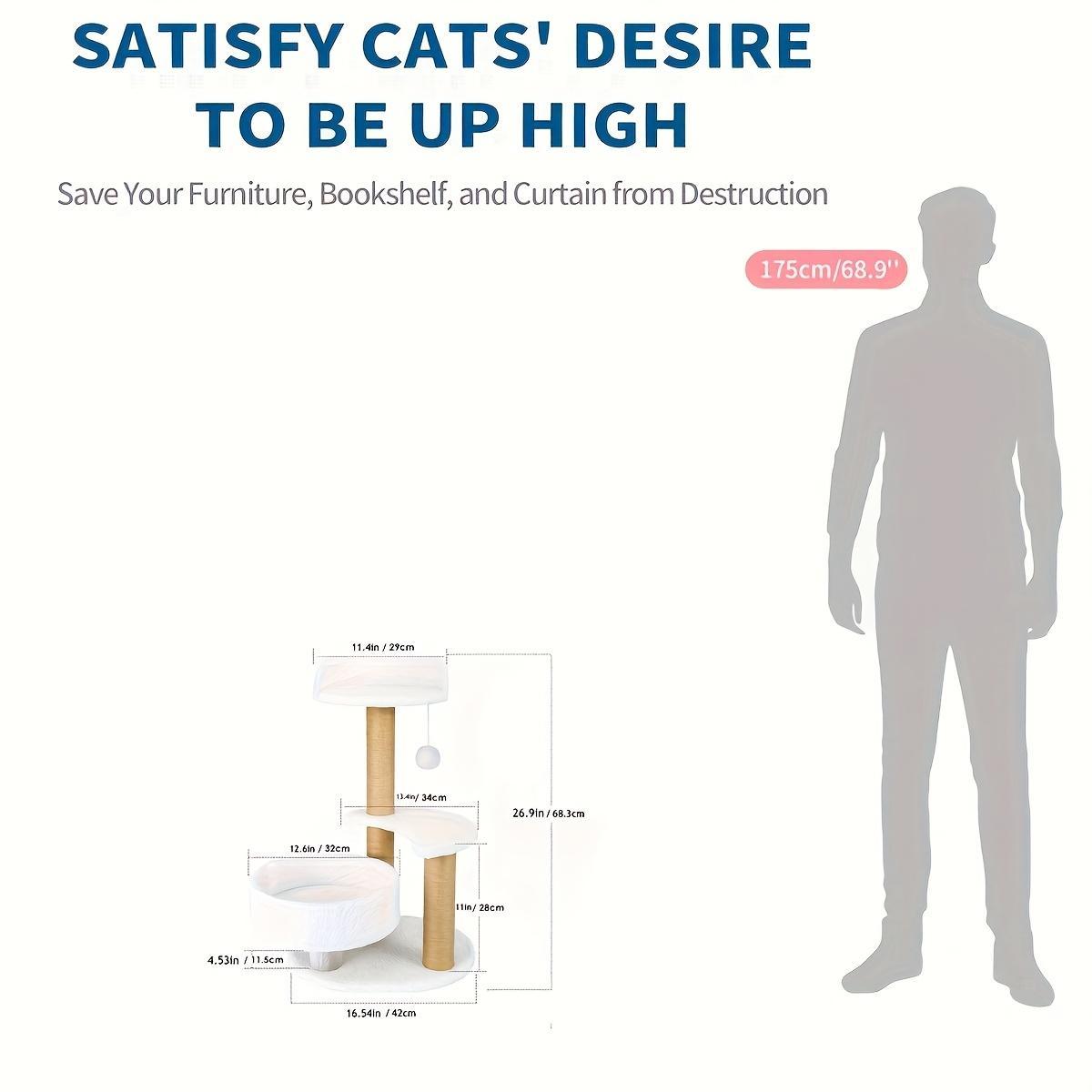 Premium Multi-Level Cat Tree with Scratching Posts & Interactive Toys