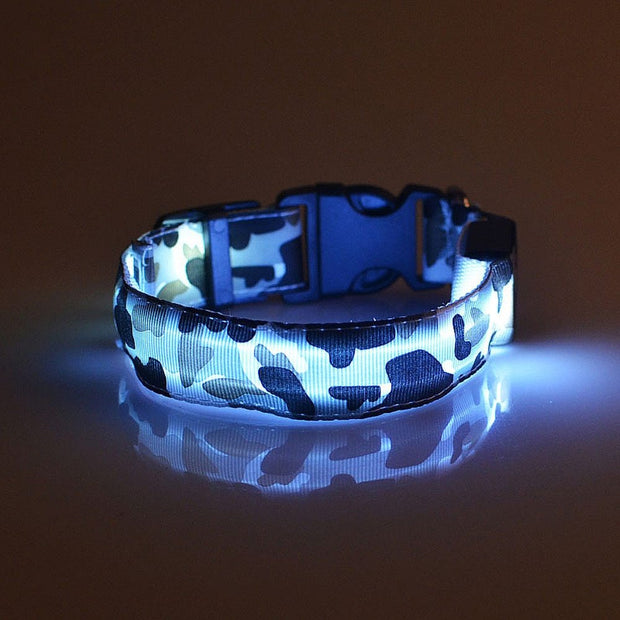 LED Camouflage Dog Collar - Night Safety Luminous Pet Collar