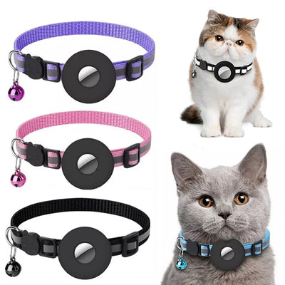Waterproof AirTag Collar Holder - Reflective Pet Tracker Case for Dogs & Cats