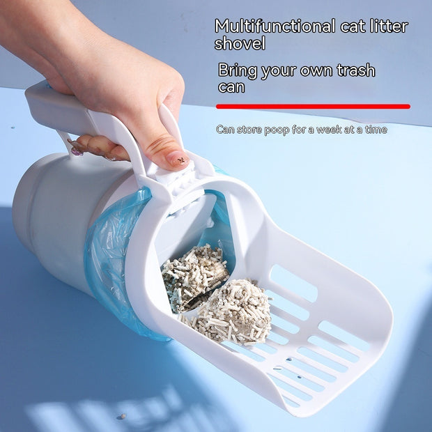 Wide Cat Litter Scoop with Refill Bags - Large Litter Box Shovel