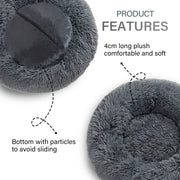 Donut Dog Bed - Calming Anti-Anxiety Pet Cushion for Small to Large Dogs