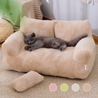 Luxury Cat Bed Sofa - Premium Winter Warm Pet Nest for Cats & Small Dogs