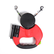 360° Retractable Dog Leash - Dual Pet Lead with Reflective Safety for Small Dogs