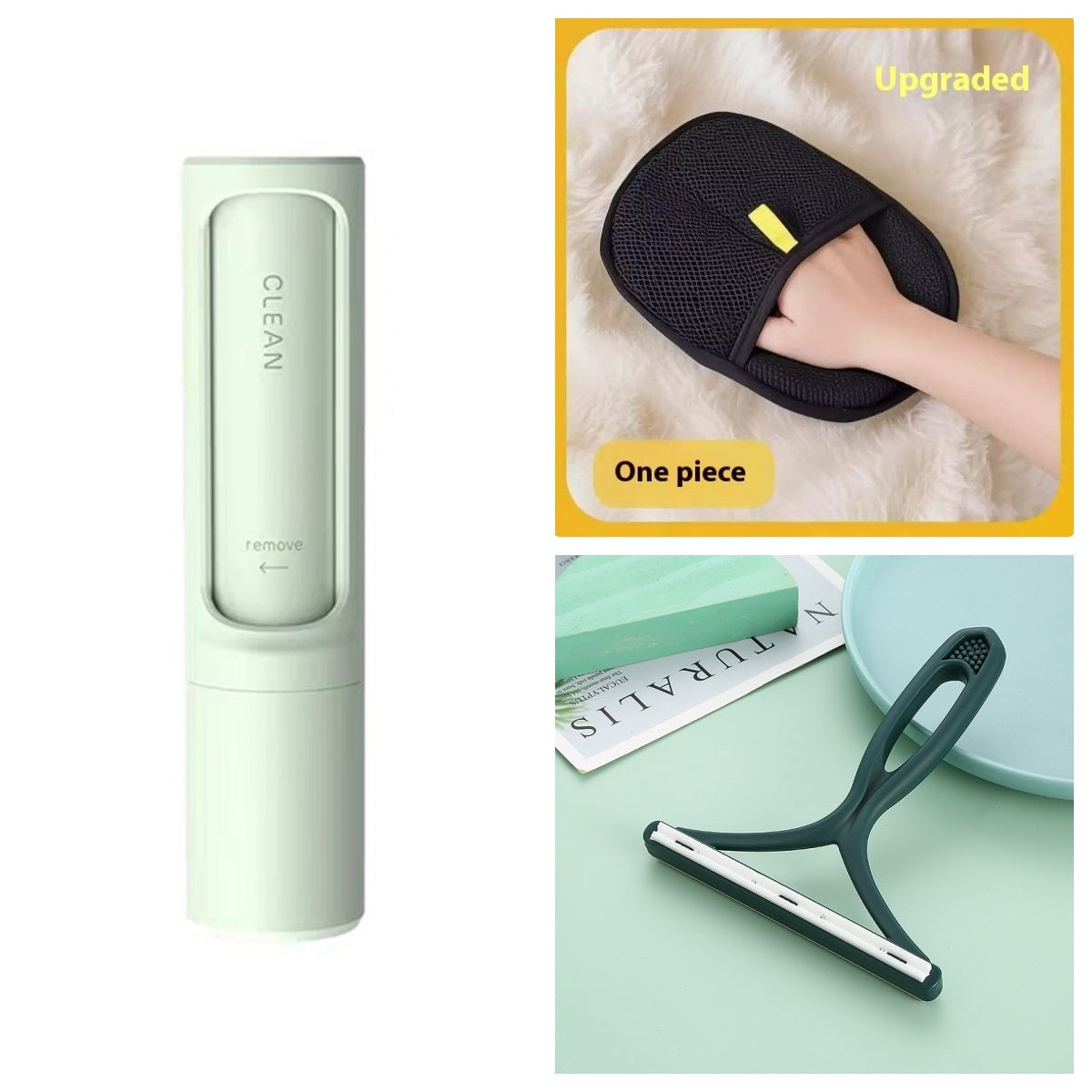 2-1 Reusable Portable Roller Pet Hair Remover Brush