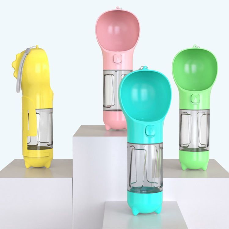 300 500ml Portable Multifunction Dog Water Bottle Food Feeder For