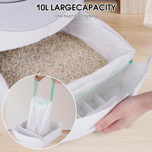 Smart Automatic Cat Litter Box,Automatic Scooping And Odor Removal,