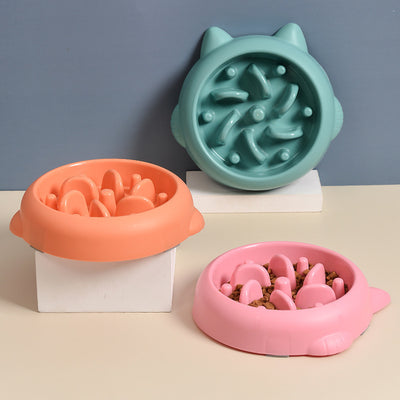 Anti-Choking Slow Feeder Bowl for Dogs & Cats - Puzzle Feeding Dish
