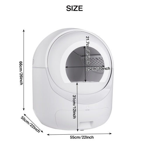 Smart Automatic Cat Litter Box,Automatic Scooping And Odor Removal,