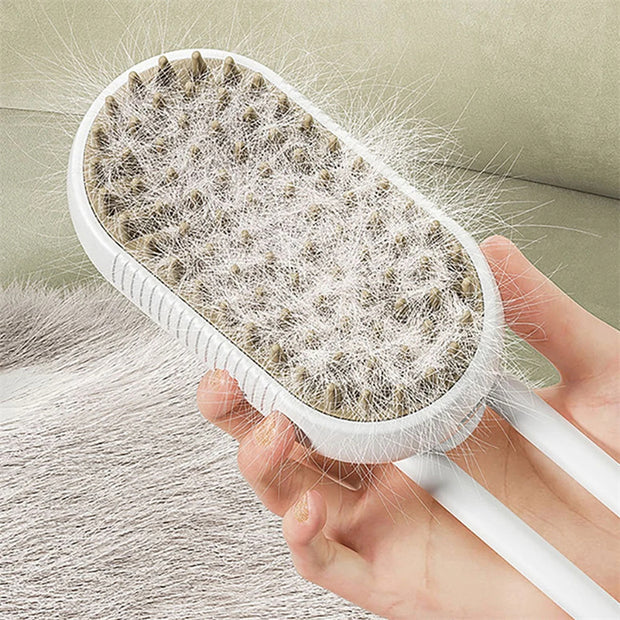3-in-1 Electric Steam Brush - Professional Pet Grooming with Spray Technology